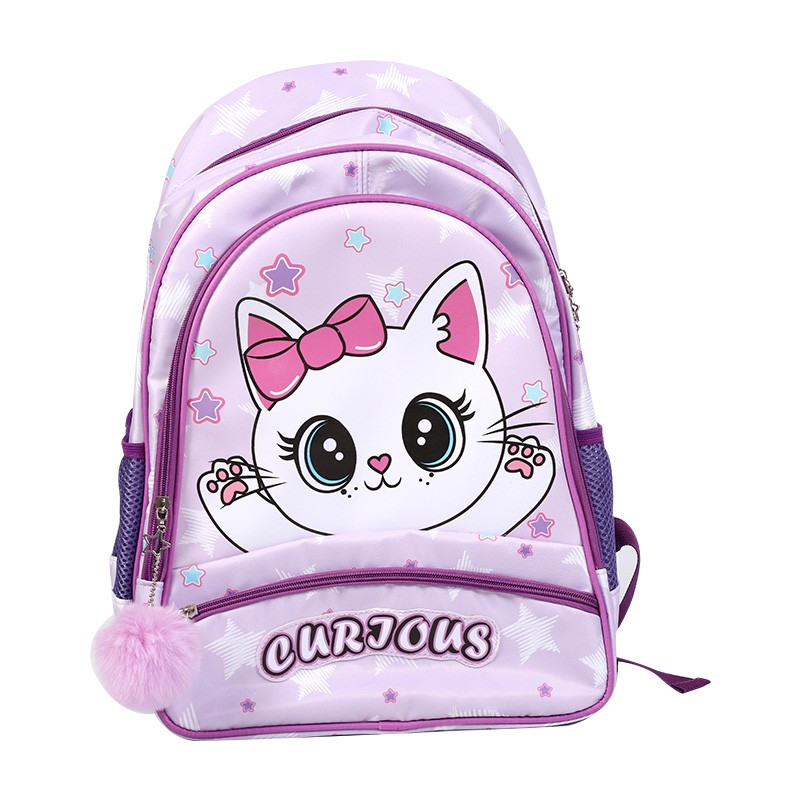 Beg Sekolah Kucing Kecil yang ingin tahu