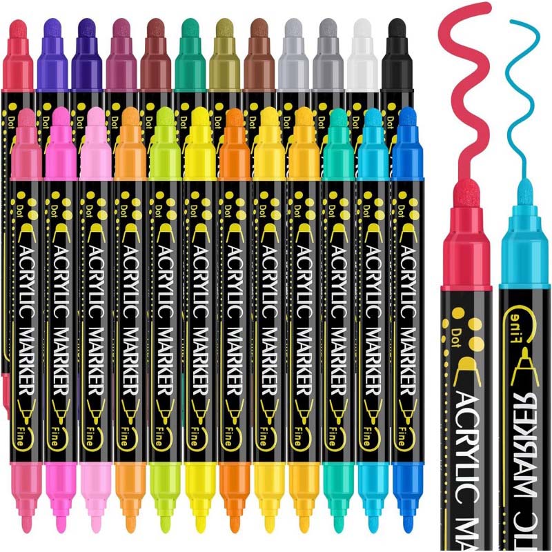Set Pen Penanda Akrilik Dwi Kepala
