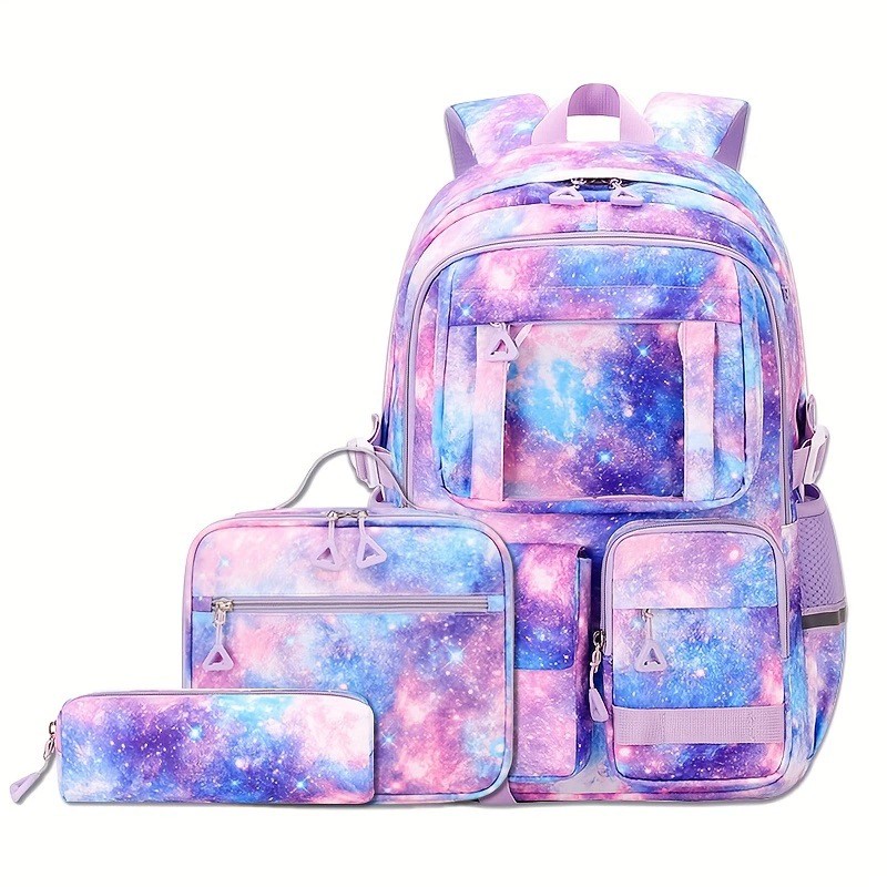Corak comel 3pcs set ransel oxford